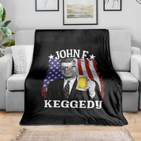 John F Kennedy Throw Blanket 4th of July America Flag Beer