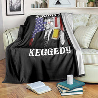 John F Kennedy Throw Blanket 4th of July America Flag Beer