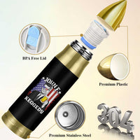 John F Kennedy Bullet Tumbler 4th of July America Flag Beer