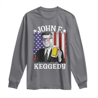 John F Kennedy Long Sleeve Shirt 4th of July America Flag Beer