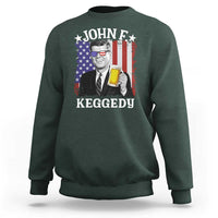 John F Kennedy Sweatshirt 4th of July America Flag Beer