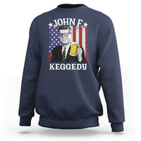 John F Kennedy Sweatshirt 4th of July America Flag Beer