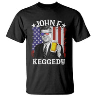 John F Kennedy T Shirt 4th of July America Flag Beer