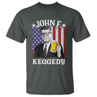 John F Kennedy T Shirt 4th of July America Flag Beer