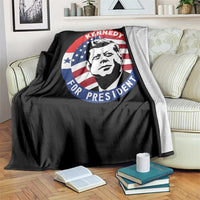 John F Kennedy US President American History Throw Blanket