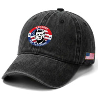 John F Kennedy US President American History Washed Cotton Baseball Cap