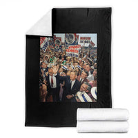 John F Kennedy American President History Throw Blanket