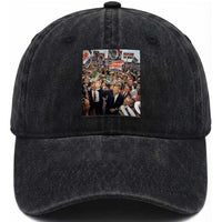 John F Kennedy American President History Washed Cotton Baseball Cap