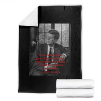 John F Kennedy Quote Throw Blanket American President History US Presidential Leader