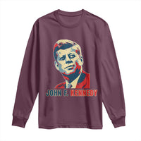 John F Kennedy American Flag US President Long Sleeve Shirt