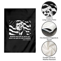 John F Kennedy Quote Garden Flag American Flag US President
