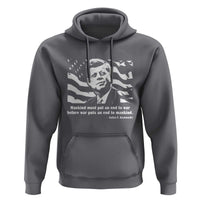 John F Kennedy Quote Hoodie American Flag US President