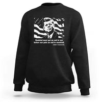 John F Kennedy Quote Sweatshirt American Flag US President