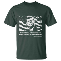John F Kennedy Quote T Shirt American Flag US President