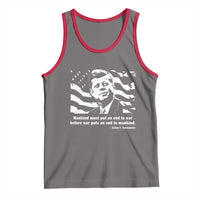 John F Kennedy Quote Tank Top American Flag US President
