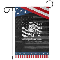 John F Kennedy Quote Garden Flag American Flag US President
