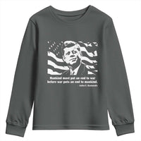 John F Kennedy Quote Youth Sweatshirt American Flag US President