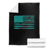 Sexual Assault Awareness Throw Blanket It's a Beautiful Day To Believe Survivors