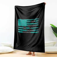 Sexual Assault Awareness Throw Blanket It's a Beautiful Day To Believe Survivors