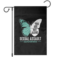 April Sexual Assault Awareness Garden Flag Teal Ribbon Flower