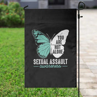 April Sexual Assault Awareness Garden Flag Teal Ribbon Flower