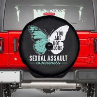 April Sexual Assault Awareness Spare Tire Cover Teal Ribbon Flower