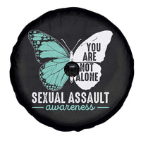 April Sexual Assault Awareness Spare Tire Cover Teal Ribbon Flower