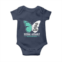 April Sexual Assault Awareness Baby Onesie Teal Ribbon Flower