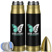 April Sexual Assault Awareness Bullet Tumbler Teal Ribbon Flower