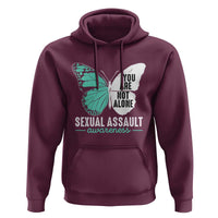 April Sexual Assault Awareness Hoodie Teal Ribbon Flower