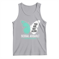 April Sexual Assault Awareness Tank Top Teal Ribbon Flower