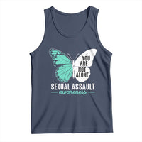 April Sexual Assault Awareness Tank Top Teal Ribbon Flower
