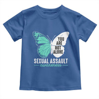 April Sexual Assault Awareness Toddler T Shirt Teal Ribbon Flower