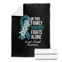 Sexual Assault Awareness Throw Blanket In This Family Nobody Fights Alone