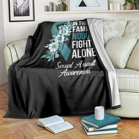 Sexual Assault Awareness Throw Blanket In This Family Nobody Fights Alone