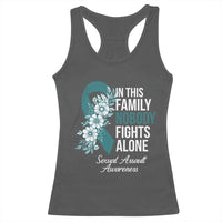 Sexual Assault Awareness Racerback Tank Top In This Family Nobody Fights Alone