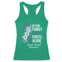 Sexual Assault Awareness Racerback Tank Top In This Family Nobody Fights Alone