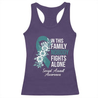 Sexual Assault Awareness Racerback Tank Top In This Family Nobody Fights Alone