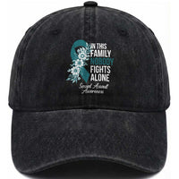 Sexual Assault Awareness Washed Cotton Baseball Cap In This Family Nobody Fights Alone