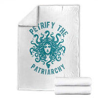 Sexual Assault Awareness Throw Blanket Petrify The Patriarchy Medusa Feminism