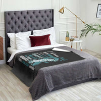 Sexual Assault Awareness Throw Blanket Teal Ribbon Flower