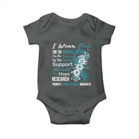 Sexual Assault Awareness Baby Onesie Teal Ribbon Flower