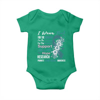 Sexual Assault Awareness Baby Onesie Teal Ribbon Flower