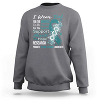 Sexual Assault Awareness Sweatshirt Teal Ribbon Flower