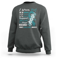 Sexual Assault Awareness Sweatshirt Teal Ribbon Flower