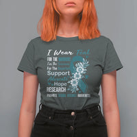 Sexual Assault Awareness T Shirt For Women Teal Ribbon Flower