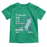 Sexual Assault Awareness Toddler T Shirt Teal Ribbon Flower