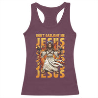 Don't Gaslight Me Jesus Racerback Tank Top Funny Princess Donut Cat Christian Meme