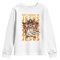 Don't Gaslight Me Jesus Youth Sweatshirt Funny Princess Donut Cat Christian Meme