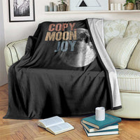 Copy Moon Joy Throw Blanket Funny Lunar Quote Graphic